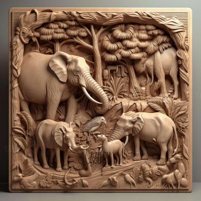 Zoo серия 2 3d stl модель для ЧПУ